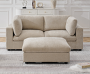 Heaven 2 Seater Sofa with Footstool - Biscuit
