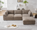 Heaven 3 Seater Sofa with Footstool - Hazelnut