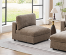 Heaven 1 Seater Armless Unit Sofa - Hazelnut