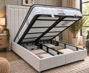 Hollie 5ft Kingsize Ottoman Bed - Beige