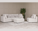 Aurori 3+1 Seater Sofa with Storage Ottoman Set - Light Grey