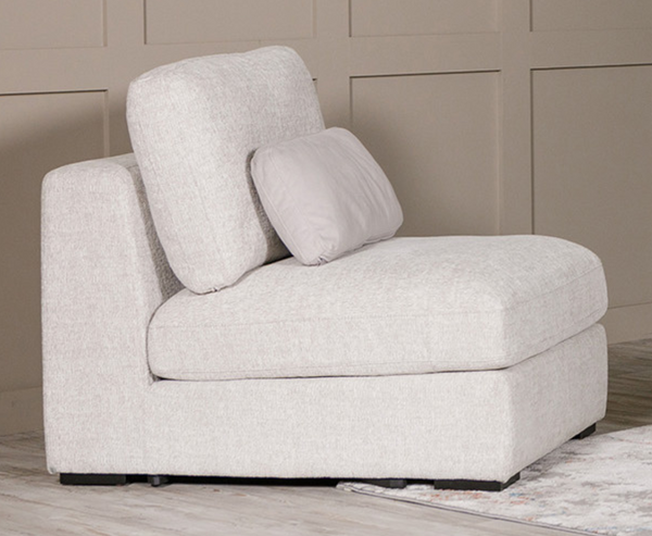 Aurori 1 Seater Armless Unit Sofa - Light Grey