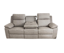 Hunter 3 Seater Electric Leather Sofa- Silver