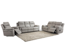 Hunter 2 Seater with Console Leather Sofa - Silver
