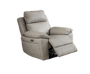 Hunter 2+1+1 Seater with Console Electric Leather  SofaSet - Silver