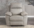 Hunter Armchair Electric Leather Sofa - Silver