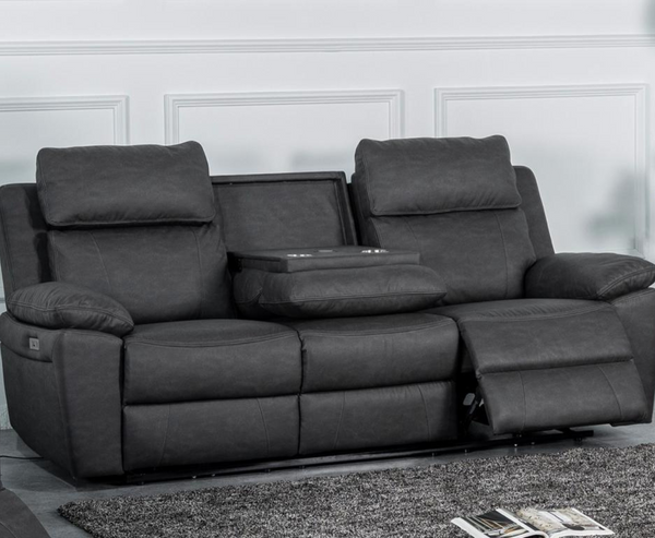 Huntington 3+1+1 Seater Electric Set - Dark Grey