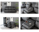 Hunter 3+2+1 Seater Electric Set - Dark Grey