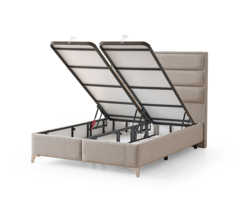 Irena 4ft 6 Double Ottoman Bed Frame - Light Grey