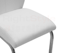 Set of 2 Irma Dining chairs, Brushed Steel White (2/Box)