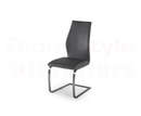 Set of 2 Irma Dining chairs, Brushed Steel Grey