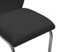 Set of 2 Irma Dining chairs,  Brushed Steel Black