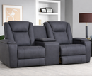 Jesse 2 Seater with Console Electric Reclining Sofa - Graphite
