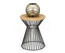 Jessi Round Wire Lamp Table - Euro Oak