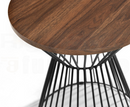 Jessi Round Wire Lamp Table - Walnut