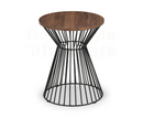 Jessi Round Wire Lamp Table - Walnut