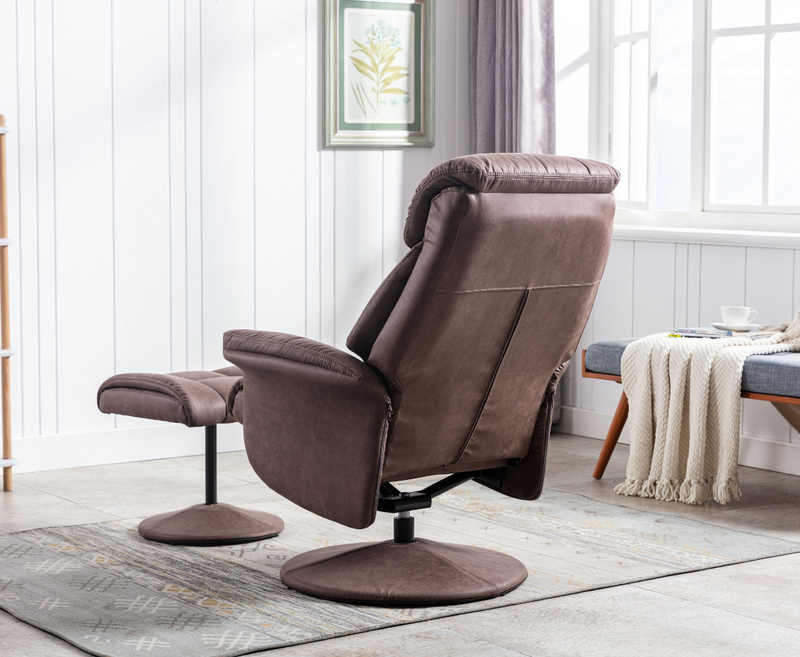 Kenmare Chair and Footstool - Tan
