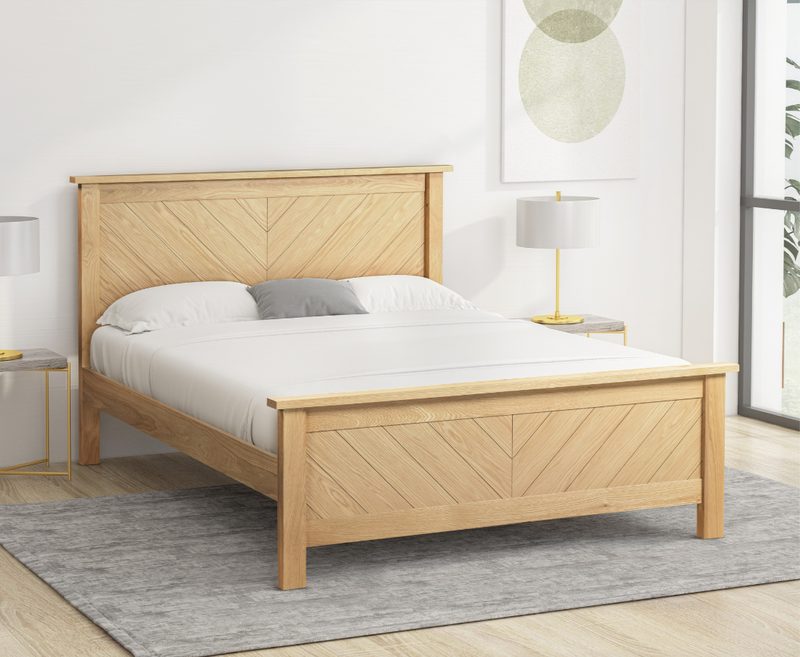 Kenya 6ft Superking Bed Frame - Light Oak