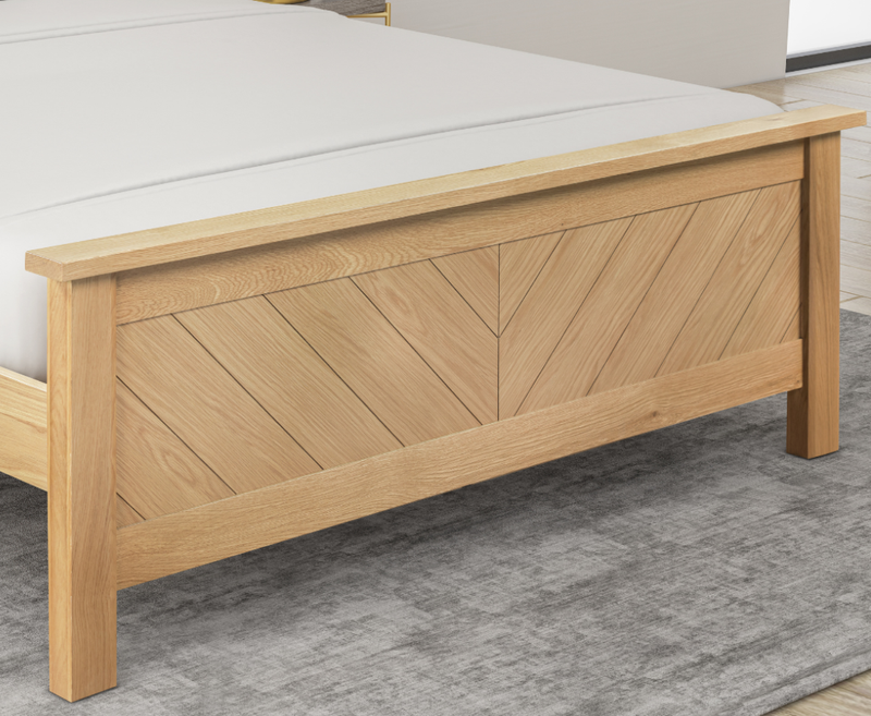 Kenya 6ft Superking Bed Frame - Light Oak