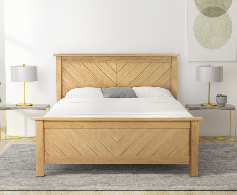 Kenya 6ft Superking Bed Frame - Light Oak