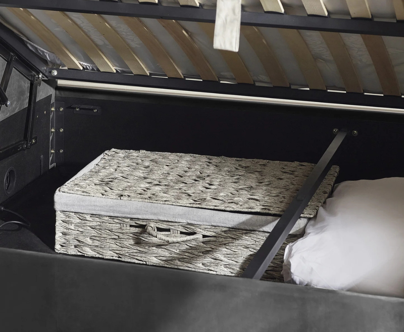 Klay 4ft6 Side Lift Ottoman TV Bed - Dark Grey