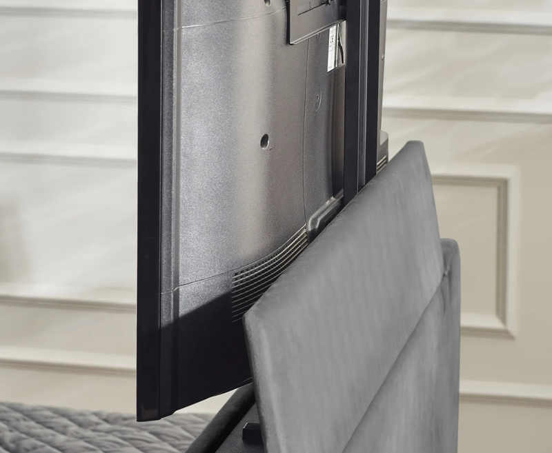 Klay 4ft6 Side Lift Ottoman TV Bed - Dark Grey