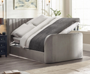 Klay 6ft Side Lift Ottoman TV Bed - Light Grey