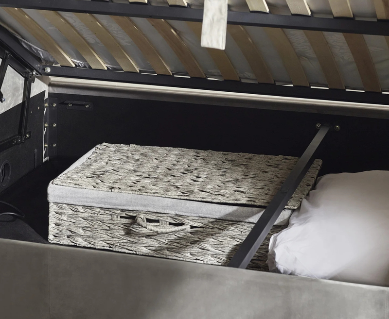 Klay 4ft6 Side Lift Ottoman TV Bed - Light Grey