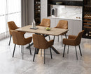 Krista 1.6m Dining 7PC Set - Light Oak | Tan