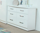 Latte 6 Drawer Chest (3 beside 3)
