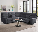Leonard 2C2 Corner Electric Sofa with Console - Grey