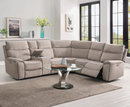 Leonard 2C2 Corner Electric Sofa with Console - Taupe