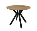 Lorenzo 110cm Round Dining Table - Wood Look