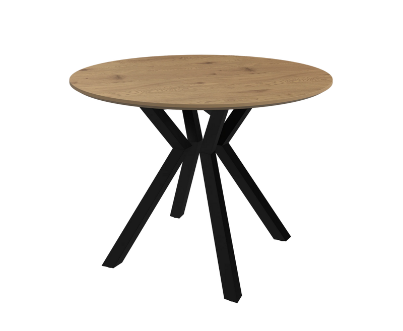 Lorenzo 110cm Round Dining Table - Wood Look