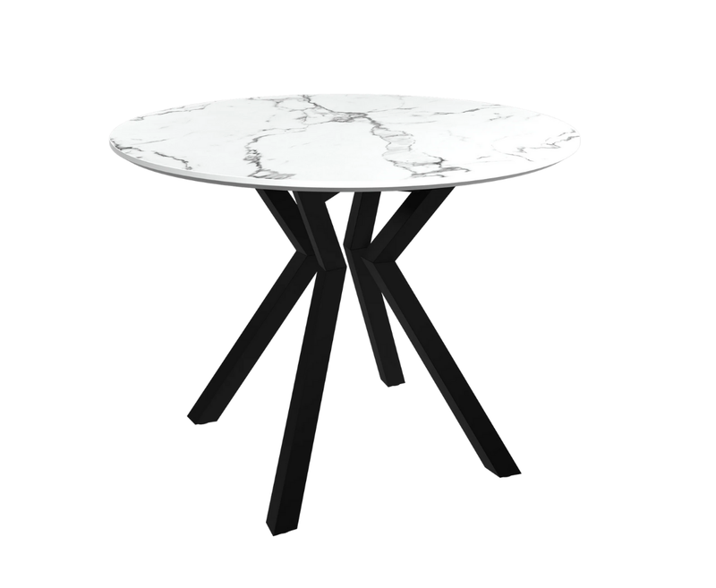 Lorenzo 110cm Round Dining Table - White
