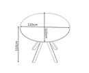 Lorenzo 110cm Round Dining Table - Grey