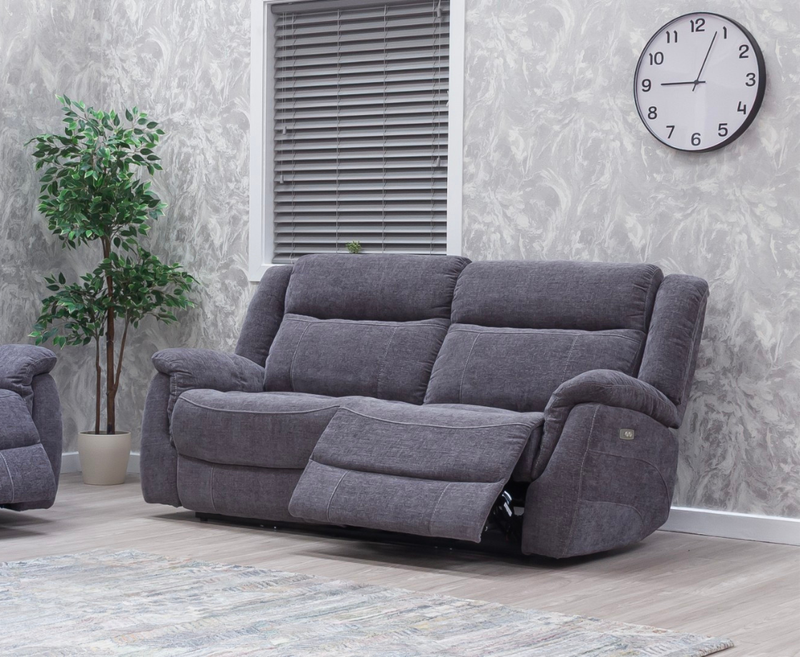 Loreta 3 Seater Electric Sofa - Dark Grey