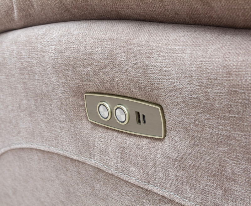 Loreta 3 Seater Electric Sofa - Champagne