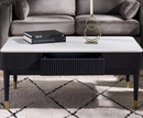 Loux Coffee Table with 2 Drawers - White