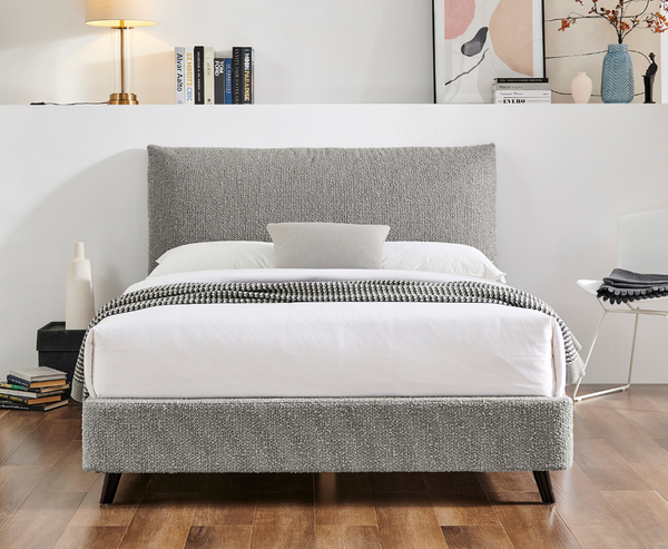 Luna Pillow 5ft Kingsize Bed Frame - Dove Grey