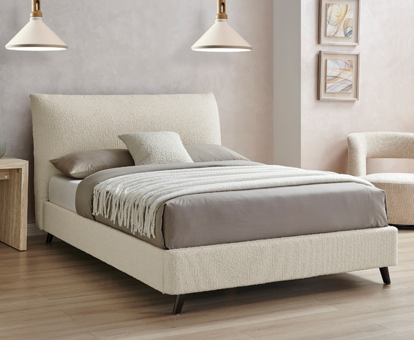 Luna Pillow 5ft Kingsize Bed Frame - Ivory