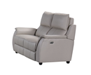 Milano 2 Seater Electric Leather Sofa - Cloud