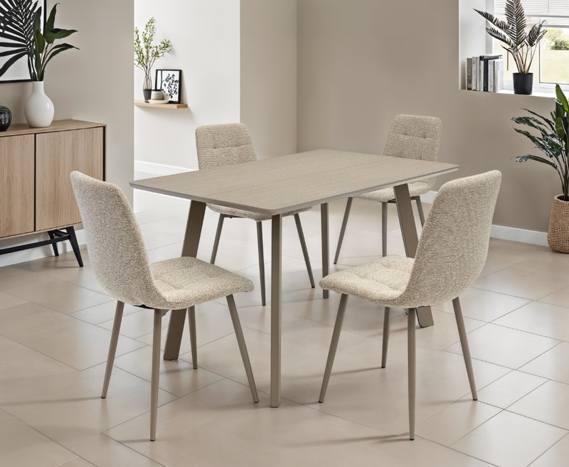 Modi 1.2m 5PC Dining Set - Grey