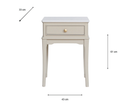 Monroe 1 Door Accent Table - Ivory
