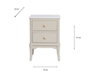Monroe 2 Door Accent Table - Ivory