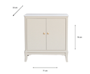 Monroe 2 Door Cabinet - Ivory