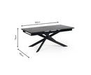 Osaka 160cm Extending Dining Table - Graphite Stone