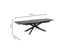 Osaka 160cm Extending Dining Table - Graphite Stone