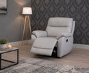 Pacey 1 Seater Manual Reclining Sofa - Pearl Grey