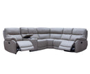 Pacey Manual Reclining Corner Sofa with Console - Pearl Grey